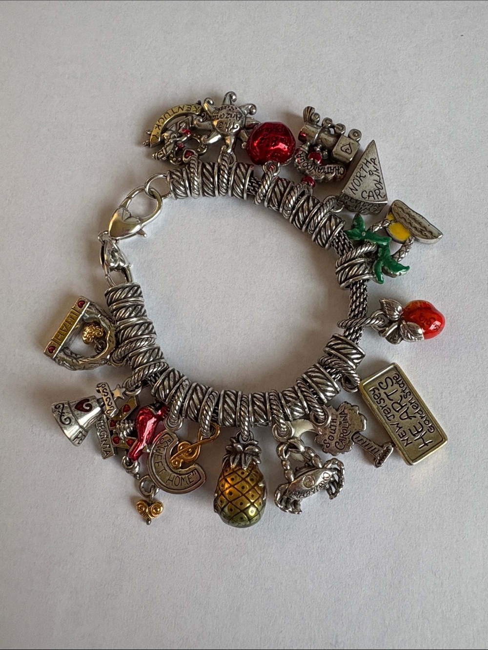 Brighton Charm Bracelet with State Charms